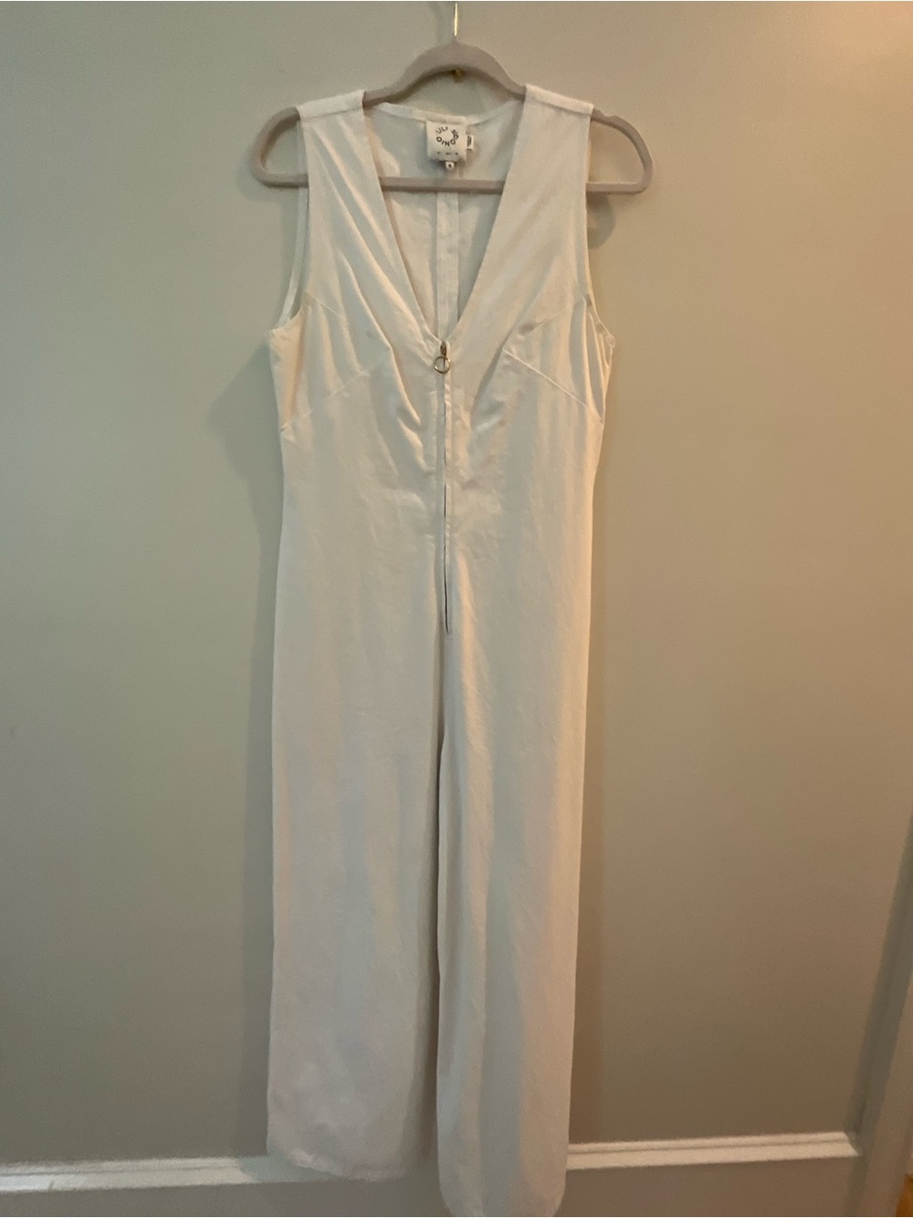 Full length white romper